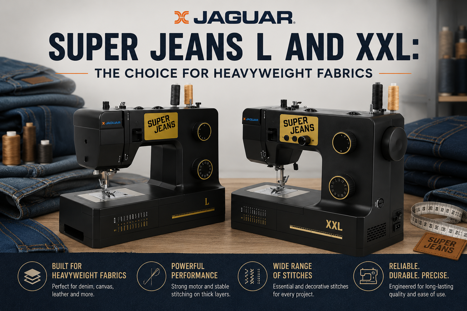 Jaguar Super Jeans L and XXL: The Choice for Heavyweight Fabrics